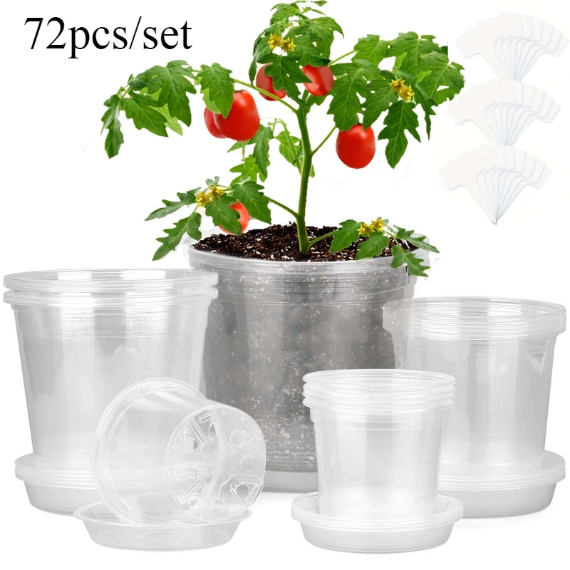 Net Pot 3 Inch - 72 stks/set Clear Kwekerij Potplant met
