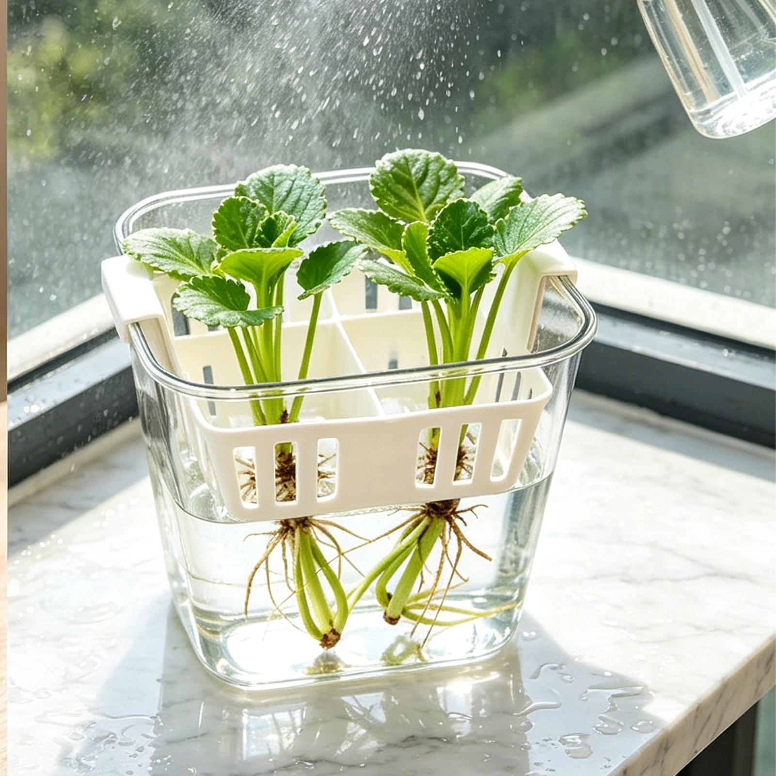 Net Pot 3 Inch - 4 roosters Hydrocultuur Kwekerijpotten Plantenbakcontainers Heldere