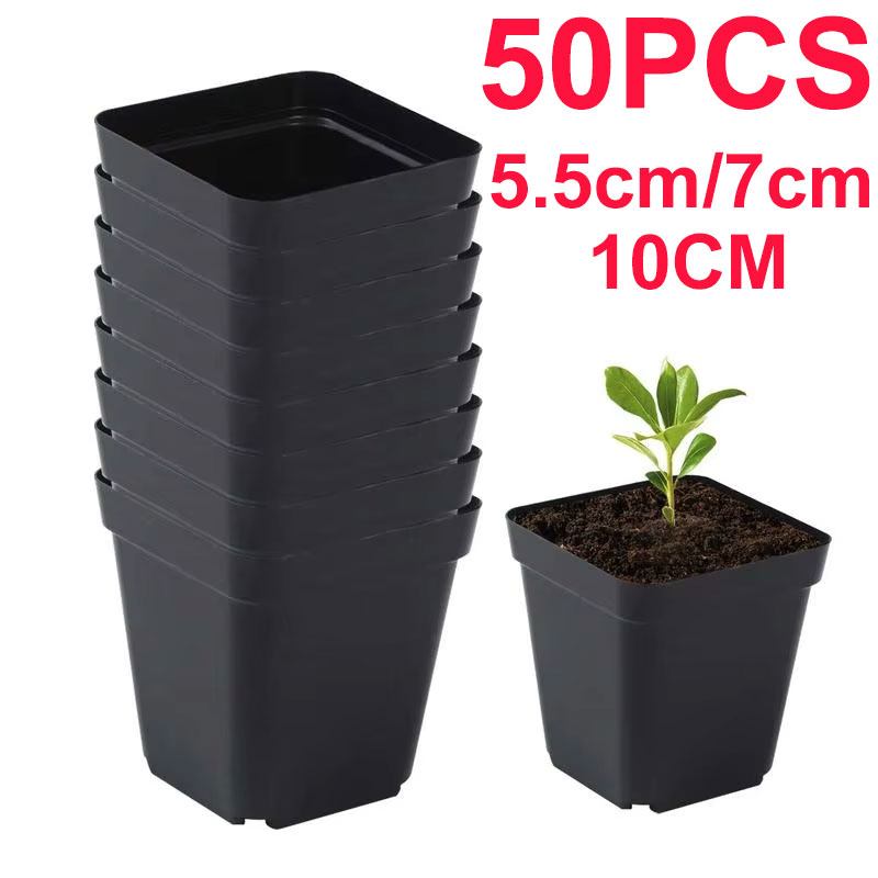 Net Pot 3 Inch - Zaailing Potten 50 Stuks Vierkante Plant