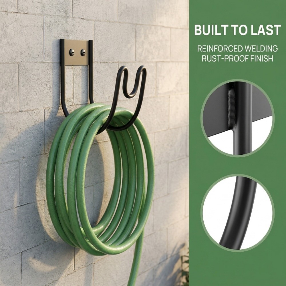 Gardena Hose Flex - Roestvrije tuinslanghouder, wandmontage, extra sterk, extra