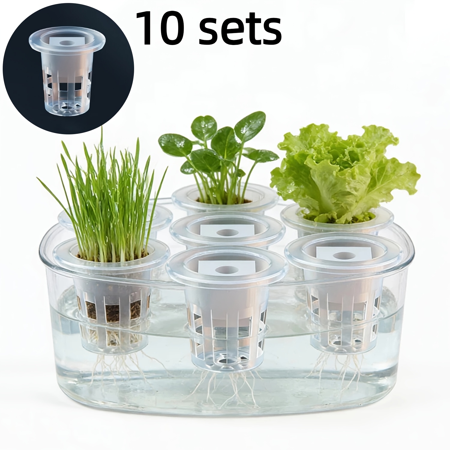 Net Pot 3 Inch - 10-delige hydrocultuur zaailingmandjesset (inclusief 10 plantmandjes